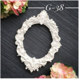 Прикраса з гіпсу, Рамочка 38, 75х55 мм, Decor Kram