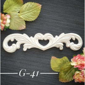 Украшение из гипса, Ажурный вензель 41, 155х35 мм, Decor Kram