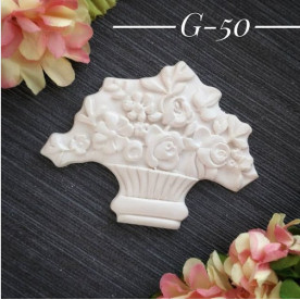 Прикраса з гіпсу, Букет, 65х50 мм, Decor Kram
