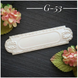 Украшение из гипса, Вензель 53, 115х32 мм, Decor Kram