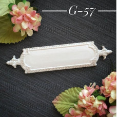 Украшение из гипса, Вензель 57, 115х27 мм, Decor Kram