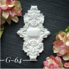 Украшение из гипса, Вензель 64, 65х40, Decor Kram