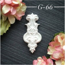 Украшение из гипса, Вензель 66, 40х20 мм, Decor Kram