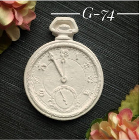 Украшение из гипса, Карманные часы, 55х44 мм, Decor Kram