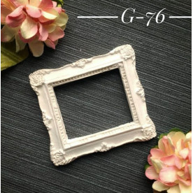 Прикраса з гіпсу, Ажурна рамка 76, 53х46 мм, Decor Kram