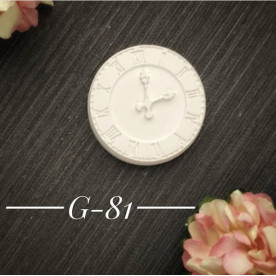 Украшение из гипса, Часы 81, 34х34 мм, Decor Kram