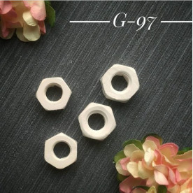 Украшение из гипса, Гайки, 15х15 мм 13х13 мм, Decor Kram