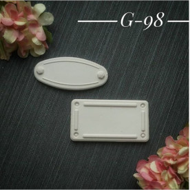 Набор украшений из гипса, Таблички, 2 шт, 43х21 мм, Decor Kram