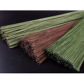 Дріт в обплетенні флористичний, коричневий, 60 см, товщина 0,8 мм