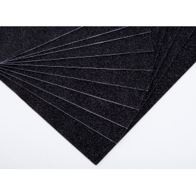Фоаміран EVA з глітером, товщина 2 мм, розмір 20x30см, колір чорний, 1од