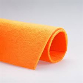 Фетр для рукоділля жорсткий, 1 мм, помаранчевий, 20х30 см, 1 аркуш