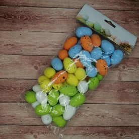 Набор яиц из пенопласта, перепелиное маленькое, 2,5-2,8 см, микс, 46-48 шт