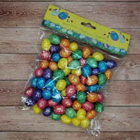 Набір яєць з пінопласту, перепелине, великий глиттер мікс, 2-1,5 см, близько 100 шт