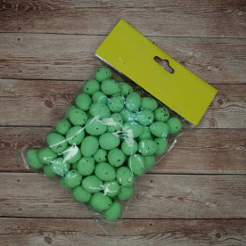 Заготовка пенопластовая, Яйцо перепелиное, 1,5-2 см, зеленый, 1 шт