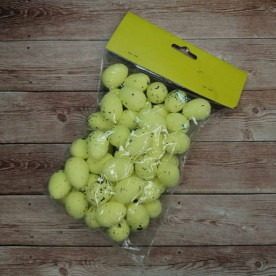 Заготівля з пінопласту, Яйце перепелине, 2,5 см, жовтий, 1 шт