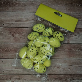 Заготовка пенопластовая, Яйцо перепелиное, 3,5 х 4 см, желтый, 1 шт