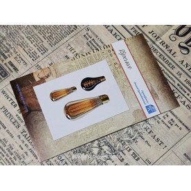 Набор епоксидних наклейок Лампочки №1, ТМ Курдібановська