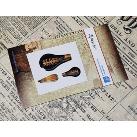 Набор епоксидних наклейок Лампочки №2, ТМ Курдібановська