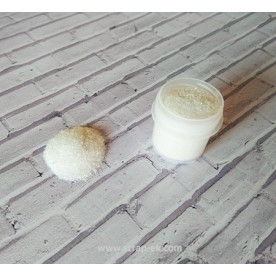 Песок с глиттером, мелкая фракция, цвет белый, 20 мл, ТМ Курдибановская