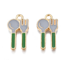 Подвеска с эмалью, Кухонные приборы, 10х19 мм, 1 шт.
