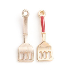 Підвіска з емаллю, Кухонна лопатка, червона, 24х18 мм, 1 шт.