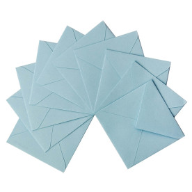 Конверт 75х75 мм 80 г/м2 (трикутний клапан), блакитний папір, 1 шт.