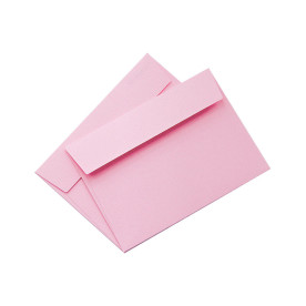Конверт 80x110 мм 80 г/м2 (прямокутний клапан), рожевий папір, 1 шт.