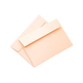Конверт 80x110 мм 160 г/м2 (прямоугольный клапан), персиковая бумага, 1 шт.