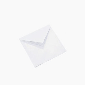 Конверт 75х75 мм білий, трикутний клапан, 80 г/м2, 1 шт.