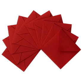Конверт 75х75 мм 80 г/м2 (трикутний клапан), червоний папір, 1 шт.