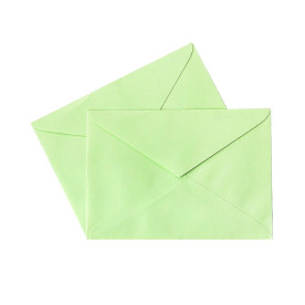 Конверт С6 16.2x11.4 см 80 г/м.кв. цвет салатовый (треугольный клапан)