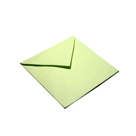 Конверт 7.5х7.5 см 80 г/м.кв. цвет салатовый (треугольный клапан)