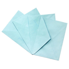 Конверт С6 16.2x11.4 см 80 г/м.кв. цвет голубой (треугольный клапан)