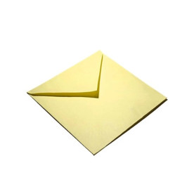 Конверт 75х75 мм 80 г/м2 (трикутний клапан), жовтий, 1 шт.