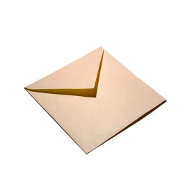 Конверт 75х75 мм 80 г/м2 (трикутний клапан), персик, 1 шт.