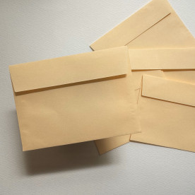 Конверт 80x110 мм 80 г/м2 (прямокутний клапан), жовтий папір, 1 шт.
