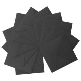 Конверт 75х75 мм 80 г/м2 (треугольный клапан), черный, 1 шт.