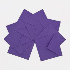 Конверт 75х75 мм, фиолетовый, треугольный клапан, 80 г/м2, 1 шт.