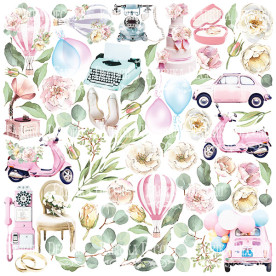 Лист с картинками для вырезания Walking on Clouds 30,5х30,5 см, Фабрика Декора