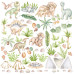 Лист з картинками для вирізання, Dinosauria 30,5х30,5 см, Фабрика Декору