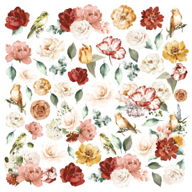 Лист з картками для вирізання Miracle flowers 30,5х30,5 см, Фабрика Декору