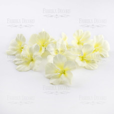 Квіти гортензії білі з жовтою серединкою,1шт, Фабрика Декору