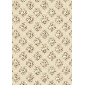 Декупажна карта "Візерунок з троянд" # 0213 21x29,7 см, Фабрика Декора