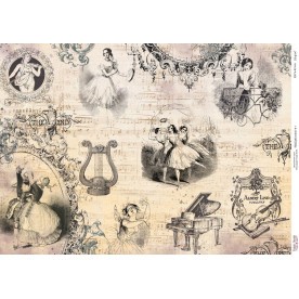 Декупажная карта #000741, 29,7x42см, Фабрика Декора