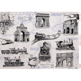 Декупажная карта #000747, 29,7x42см, Фабрика Декора