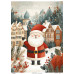 Декупажна карта Дід Мороз у місті, #0867, 29,7x42см, Фабрика Декору