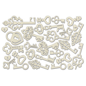 Набір чіпбордов, Ключі, бежевий, 10x15 см, Фабрика Декору