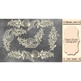 Набор чипбордов Морские ракушки #386 , цвет молочный, Фабрика Декора