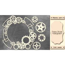Набір чіпбордов Рамка - стімпанк 1 # 390, 15х15 см, колір молочний, Фабрика Декору