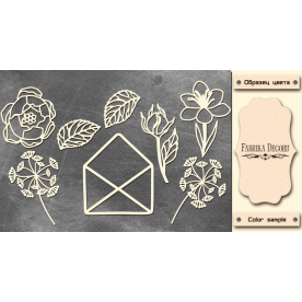 Набір чіпбордов Весняне послання 10х15 см # 500, колір молочний, Фабрика Декору